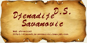 Đenadije Savanović vizit kartica